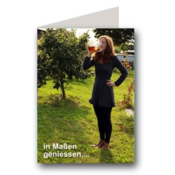 Bild von BierPostCARD - "in Massen geniessen...." Klappkarte gedruckt auf hochwertigem Recyclingpapier A6 im Briefumschlag