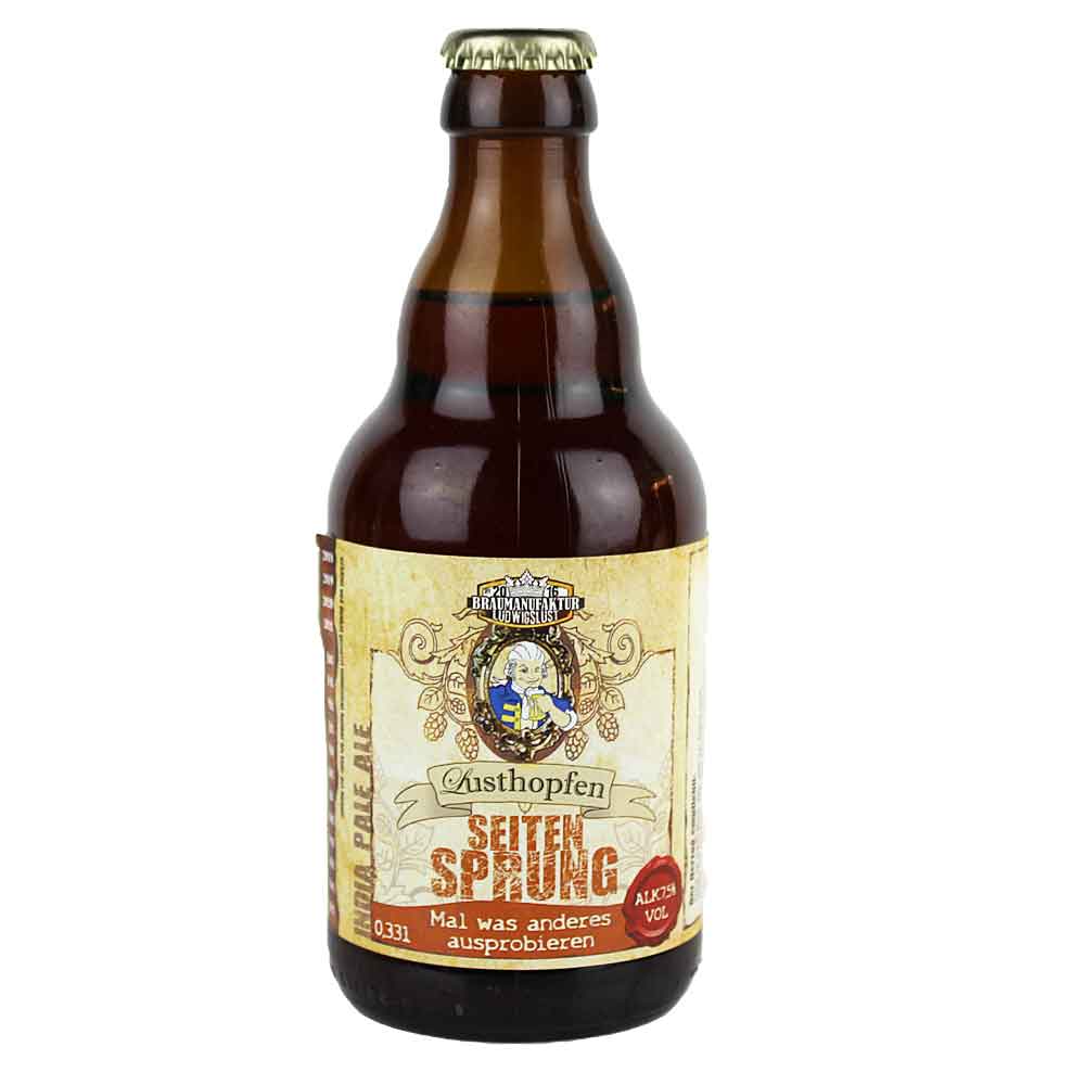 Bild von Ludwigsluster - SEITENSPRUNG IPA - aus Mecklenburg 0,33l  ( MHD 30. JULI 2026 )