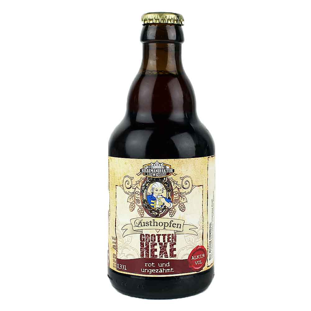 Bild von Ludwigslust - GROTTEN HEXE  - RED ALE - aus Mecklenburg - 0,33l  ( MHD 30. JULI 2026 )
