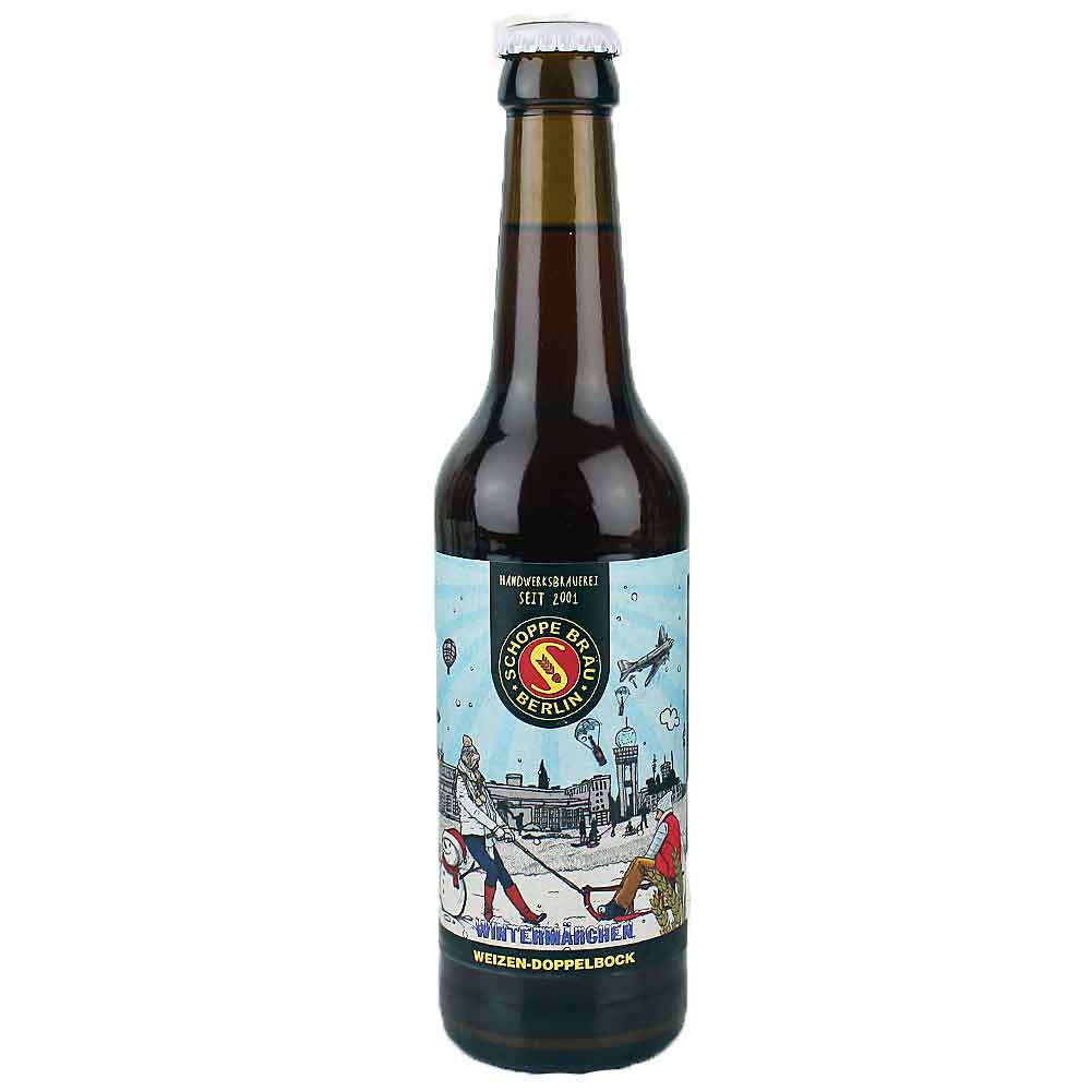 Bild von Schoppe Bräu - WINTERMÄRCHEN - WEIZEN DOPPELBOCK - aus Berlin 0,33l  ( MHD 15. März 2023 )