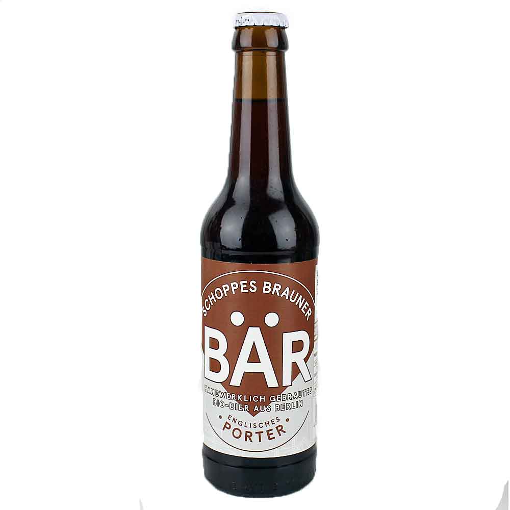 Bild von Schoppe Bräu - BRAUNER BÄR - PORTER - 0,33l  ( MHD 21. DEZEMBER 2022 )