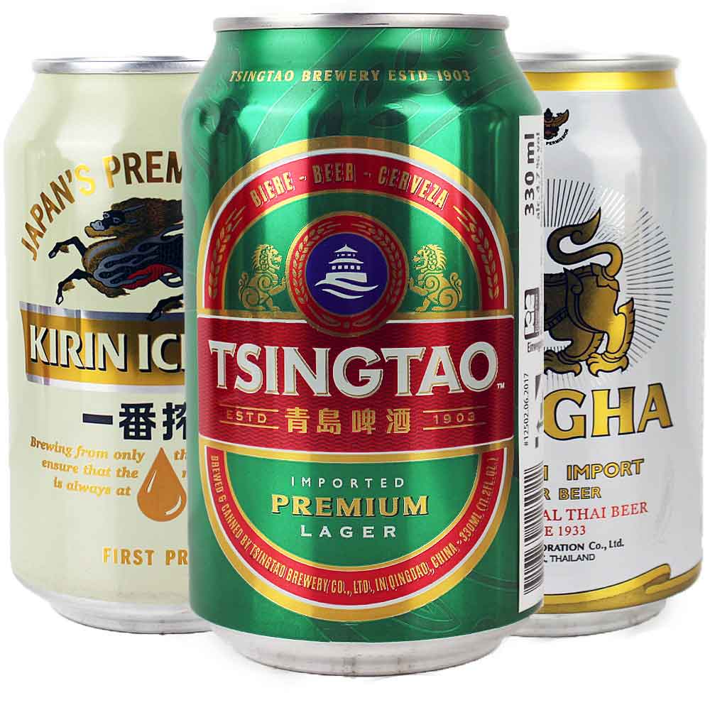 Bild von Bierset Asien 3 DOSEN - je 0,33l
