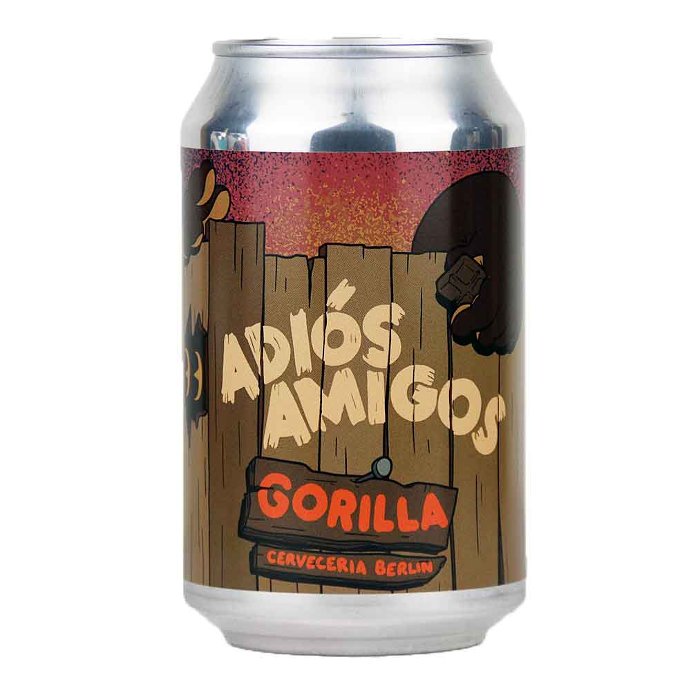 Bild von Gorilla - ADIOS AMIGOS - STOUT - Berlin - Dose 0,33l  ( MHD 30. JANUAR 2026 )
