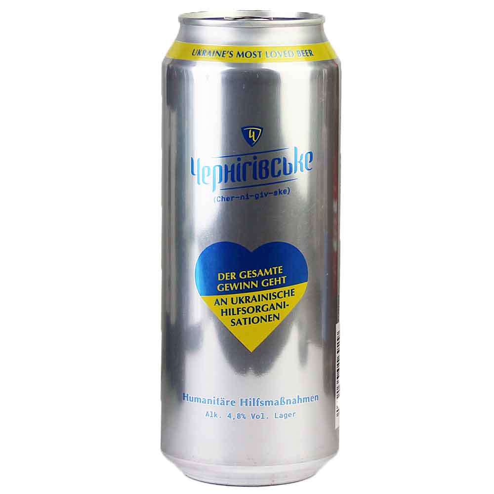 Bild von Chernigivske - LAGER - UKRAINE - gebraut in Deutschland - DOSE -  0,5l   ( MHD 30. April 2023 )