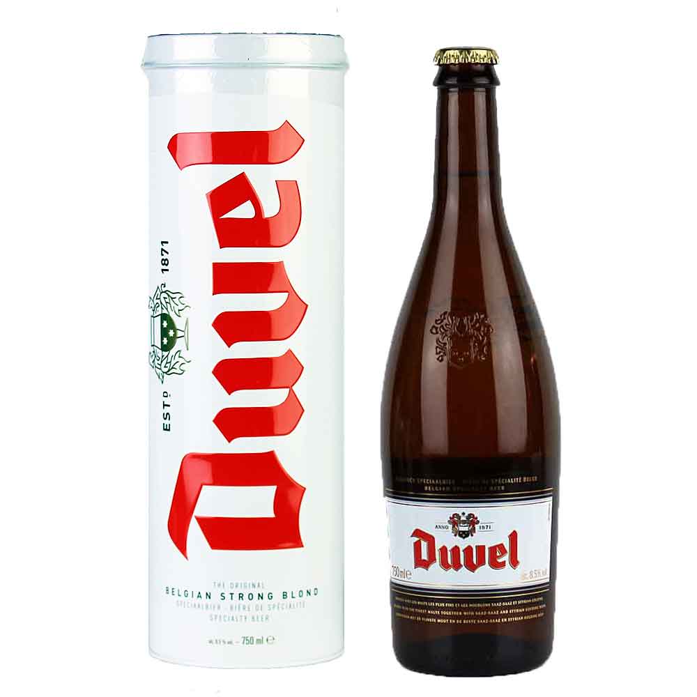 Bild von Duvel Bier - GROSSFLASCHE - GESCHENKDOSE -  Belgien 0,75