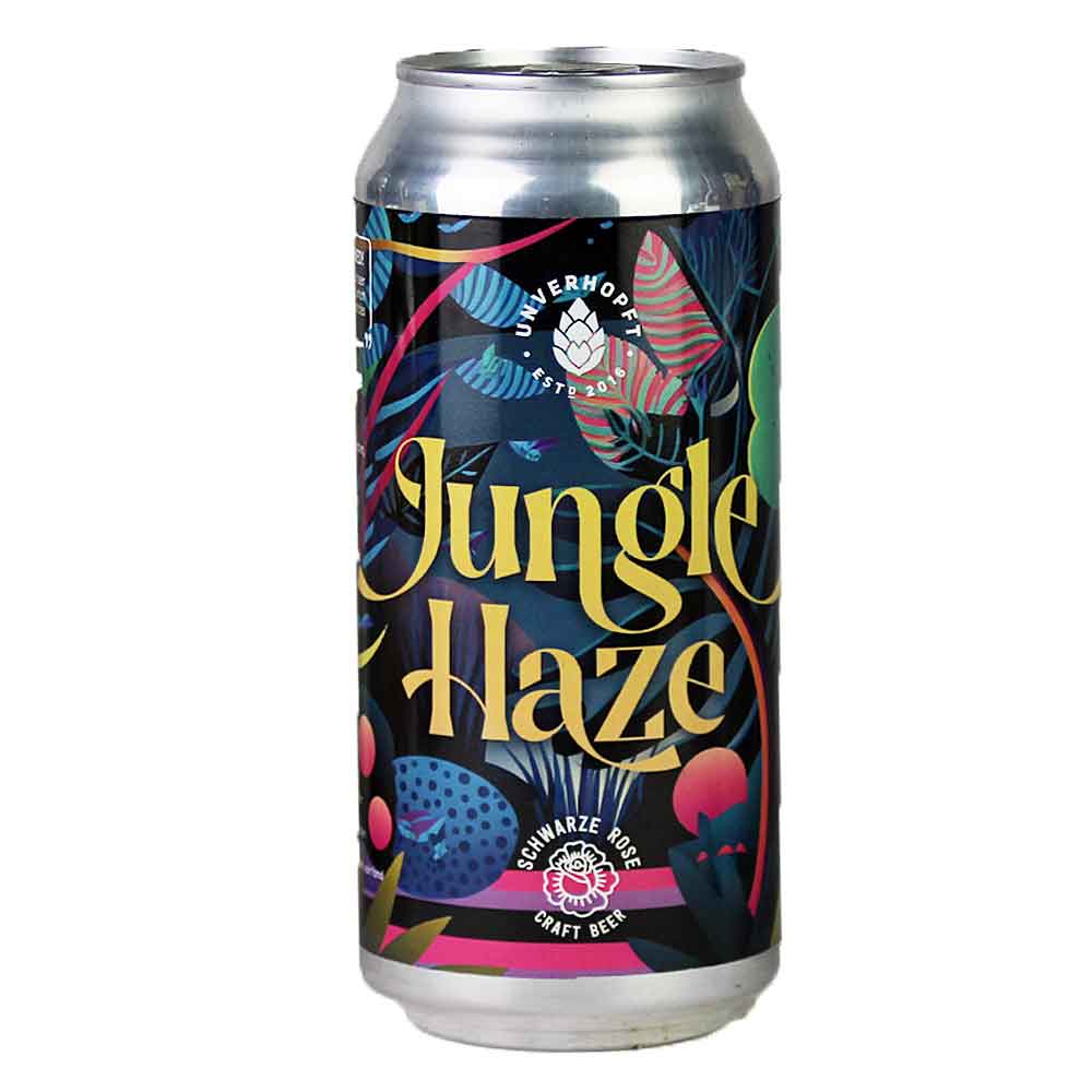 Bild von Unverhopft & Schwarze Rose COLLAB  -JUNGLE HAZE - HAZY PALE ALE - DOSE - 0,44l