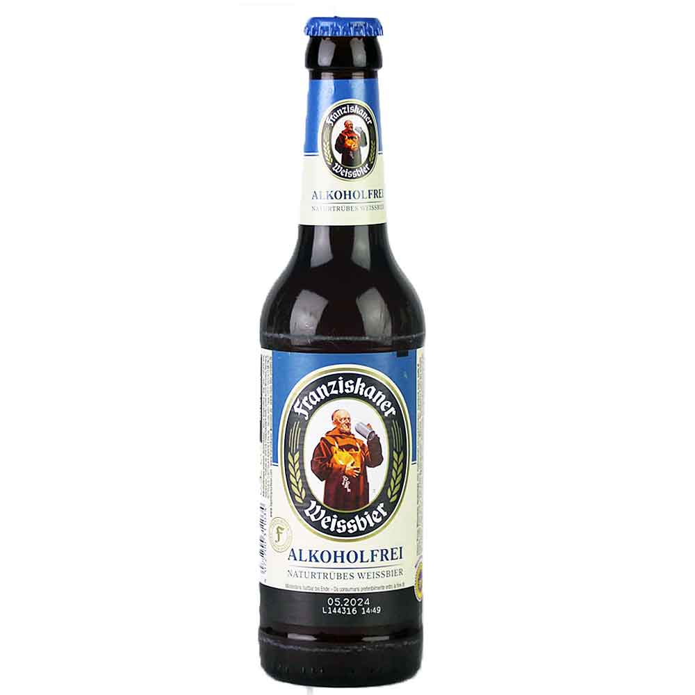 Bild von Franziskaner Weissbier - HEFETRÜB - ALKOHOLFREI - 0,33l