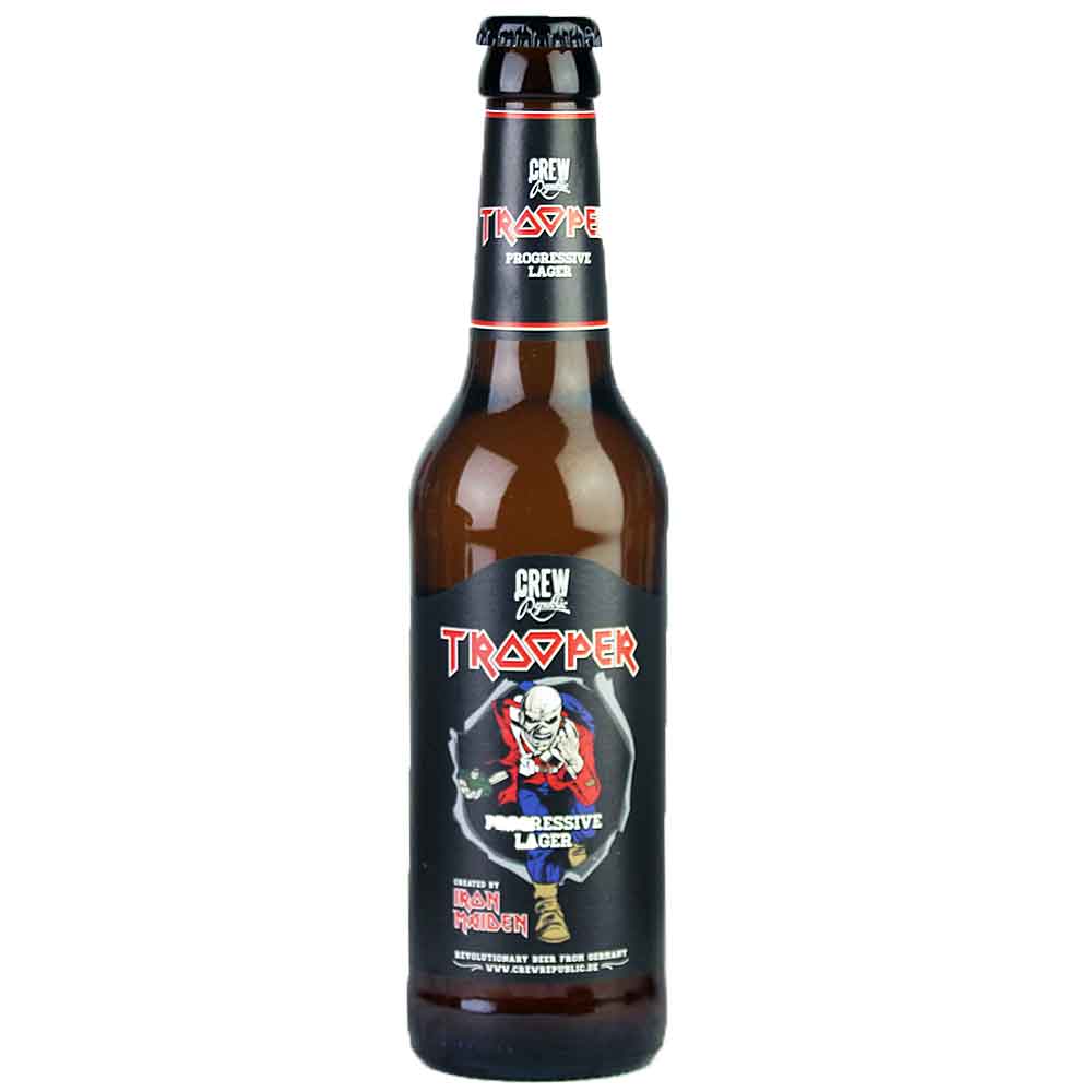 Bild von CREW Republic Bier -TROOPER - PROGRESSIVE LAGER - created by Iron Maiden - 0,33l