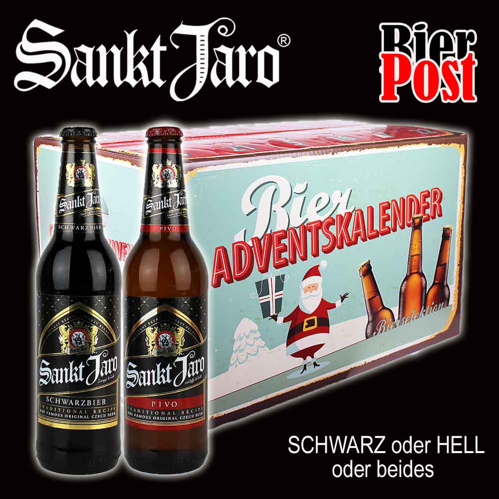 Bild von Bieradventskalender - GEFÜLLT mit 24 SANKT JARO Bier - 0,5l mit Auswahl - ( VB Aktion incl. Design Öffner und deiner personalisierten Gravur GRATIS )