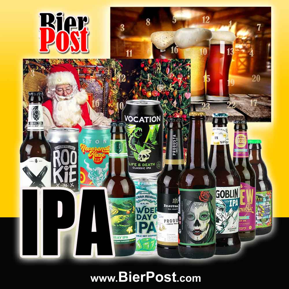Bild von Bier Adventskalender 24 x INDIA PALE ALE - je 0,33l - incl. BierPostCARD  ( VORBESTELL-Aktion incl. Design Öffner und deiner personalisierten Gravur GRATIS ) 