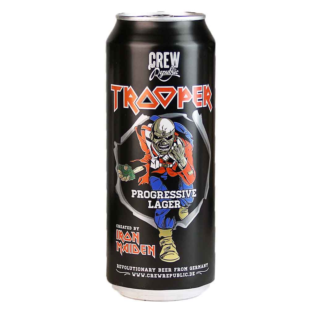 Bild von CREW Republic Bier -TROOPER - PROGRESSIVE LAGER - created by Iron Maiden - DOSE - 0,5l