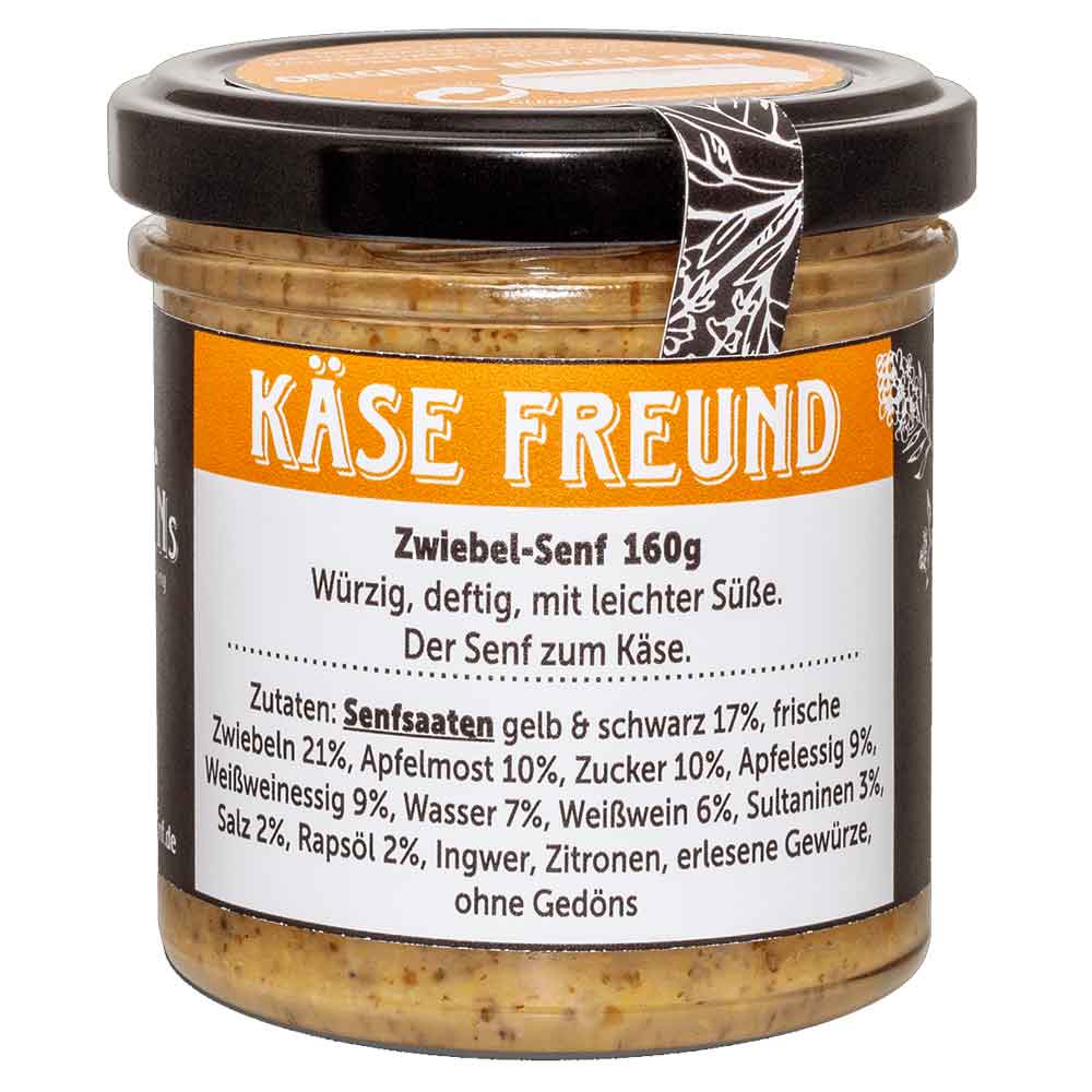 Bild von  Glenns Rügener Senf - KÄSE FREUND - Zwiebel Senf - 160g