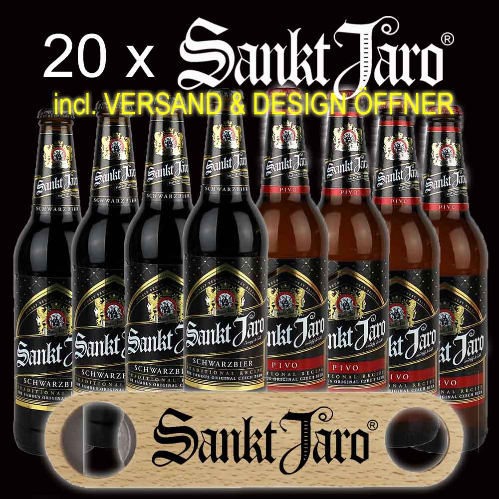 Bild von 20er Sankt-Jaro - AUSWAHL - je 0,5l - VERSANDKOSTENFREI incl. DESIGN ÖFFNER mit Auswahl