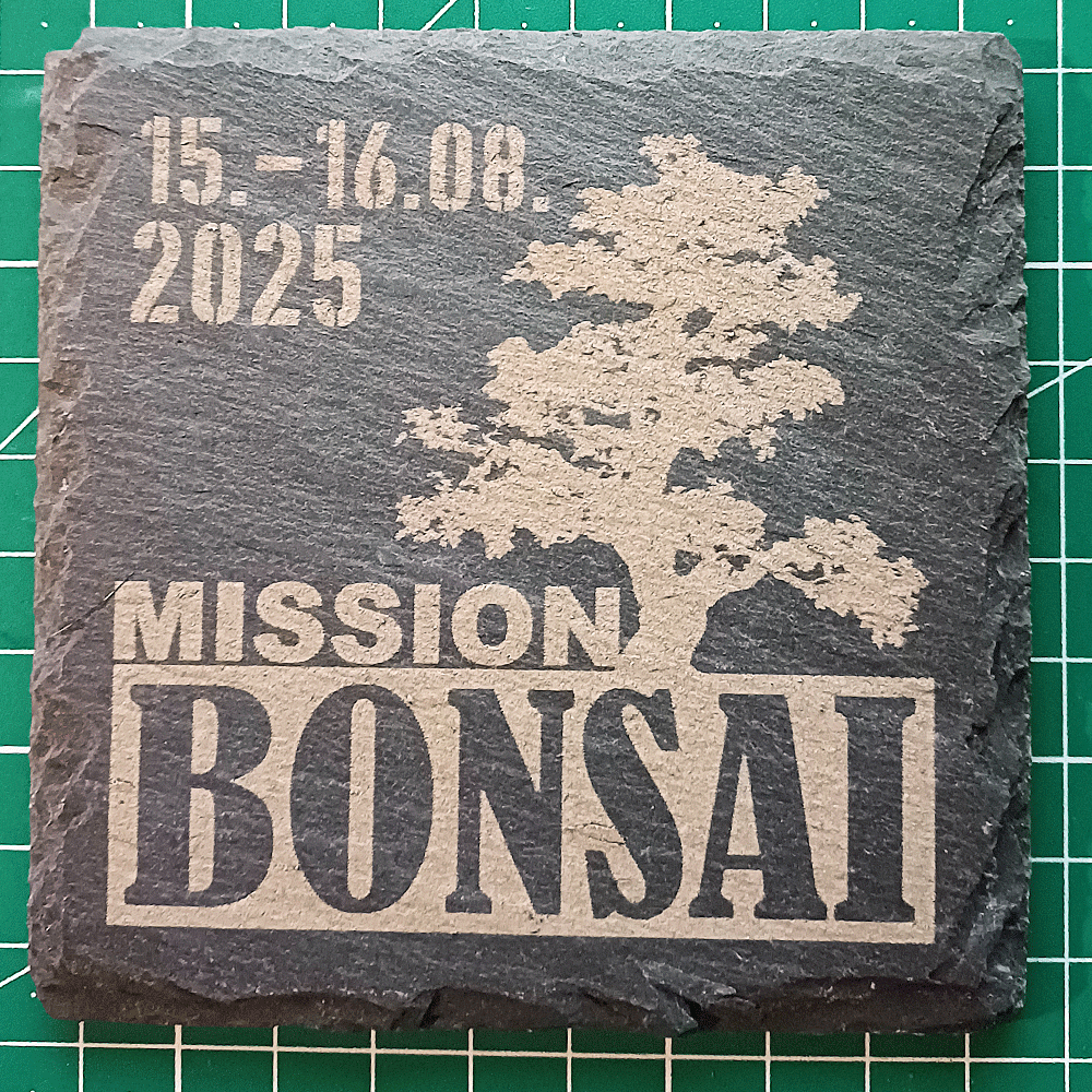 Bild von Untersetzer aus Schiefer - 10 x 10 cm - MIT DEINER DATEI