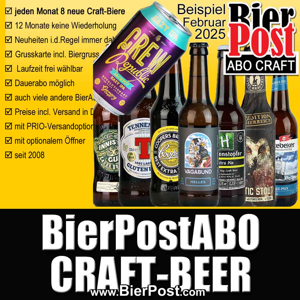 Bild von BierPostABO - CRAFTBEER - incl. Versand in DE, incl BierPostCARD 