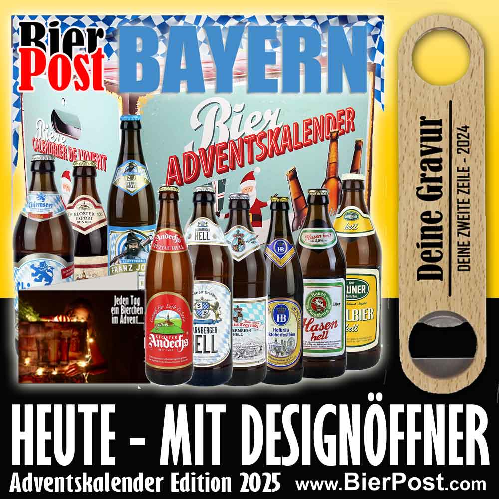 Bild von Bieradventskalender - 24 BAYERISCHE BIERE - BIERADVENTSBOX je 0,5l  (  incl. Design-Öffner und deiner zweizeiligen Gravur GRATIS dazu )