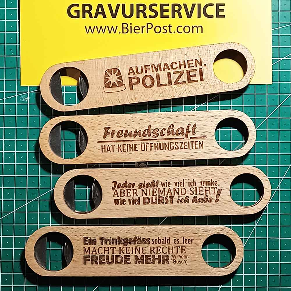 Bild von Design Öffner - mit SPRUCH - mit Auswahl