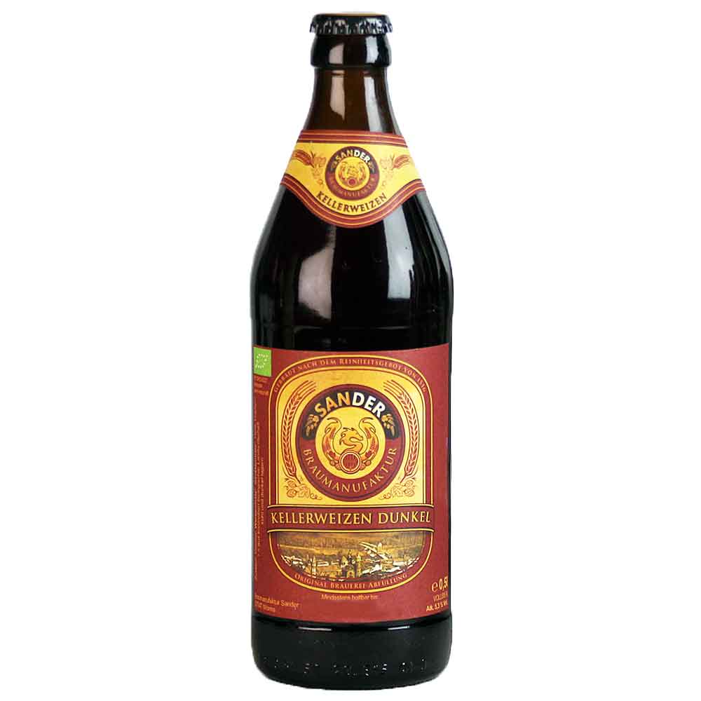 Bild von Sander - KELLERWEIZEN DUNKEL - Bio-Bier - 0,5l  ( MHD 27. AUGUST 2026 )