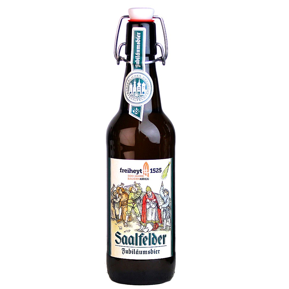 Bild von Saalfelder - JUBILÄUMSBIER - aus Thüringen - 0,5l - Bügelflasche 