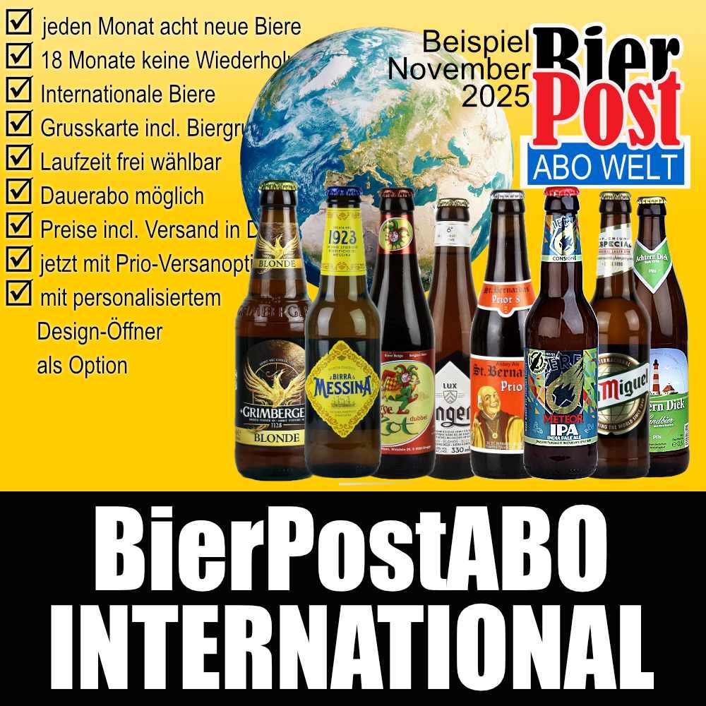 Bild von BierPostABO - INTERNATIONAL - incl. Versand in DE, incl. BierPostCARD 