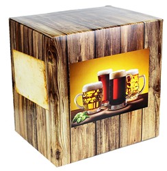Bild von Geschenkbox in Holzoptik neutral für genau 12 Flaschen bis 0,5l - (nur in Verbindung mit genau 12 Flaschen)